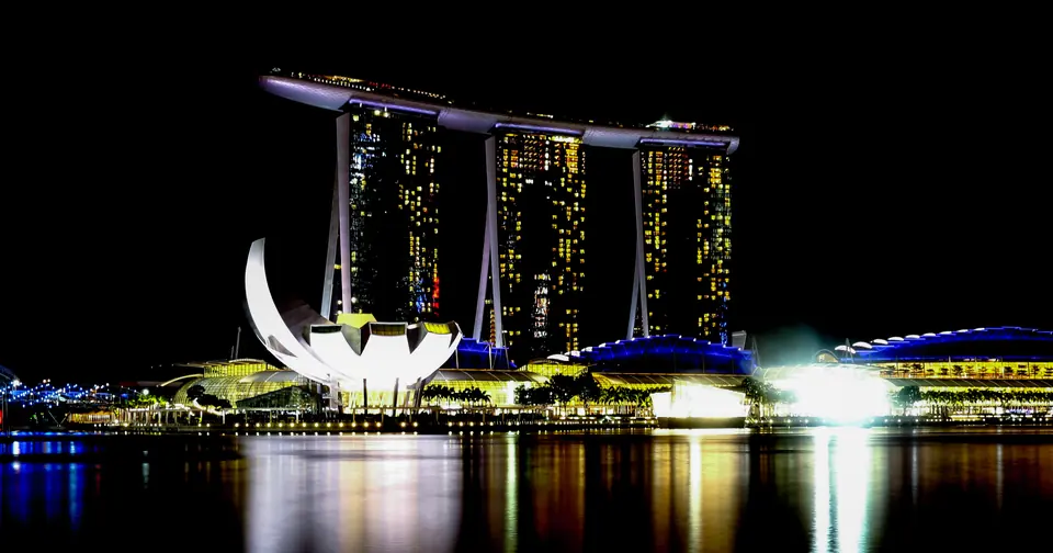 Marina Bay Sands — Singapore showing off after dark.