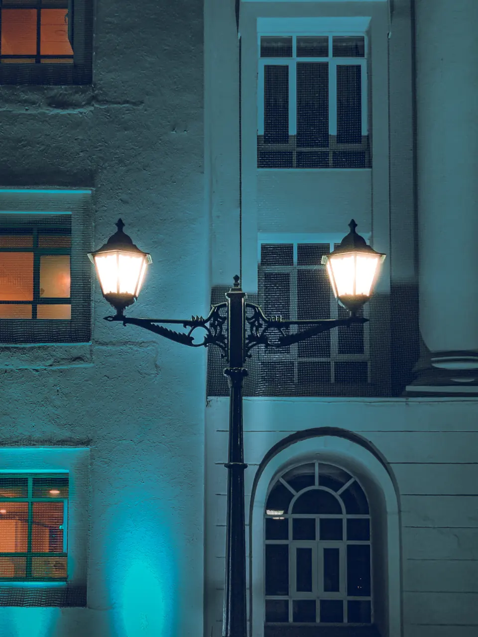 Two lamps, one wall, and a color palette I didn't plan.